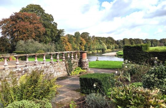 View out to the river eden at Warwick Hall